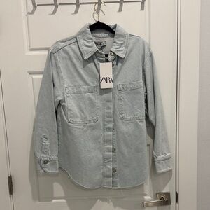 Zara Soft Blue Casual Shirt